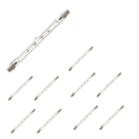 Bulbrite Mini 300w Equivalent T3 Double Ended Base RSC in Clear Finish Dimmable 2900K Halogen Lght Bulb, 10PK 861989