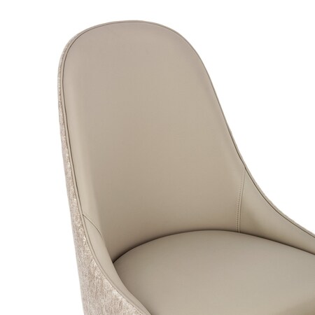 Manhattan Comfort Drew Wood Upholstered Side Chair in Taupe, 2PK DC1598-TP