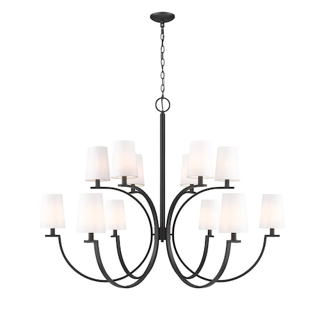 Z-Lite Cordelia Matte Black 12 Light Chandelier 2016-12MB