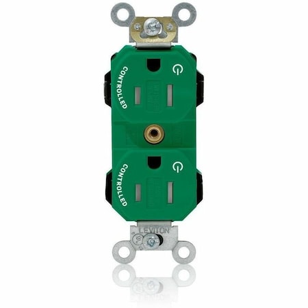Leviton Straight Blade Receptacle, 5-15R, 15 A, 125V AC, Self-Grounded MT562-2SN