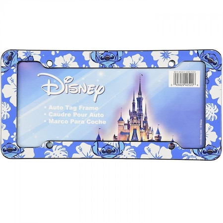 Powerhouse Disney Stitch Hibiscus Blue License Plate Frame PO3598305