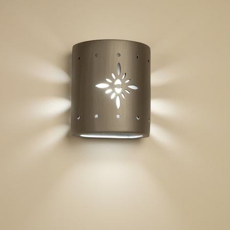 Luxury Lighting Asavva 8.5 in Tall Starburst Ceramic Outdoor Wall Light, Rubbed Pewter Paint Finish 409-36-APew-ud-7-17