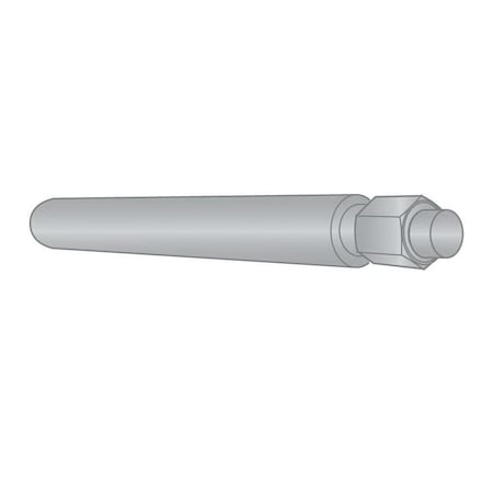 Huyett Ext Threaded Taper Pin w/Hex Nut, 300 SS, #5 Pin x 0.288 in Dia x 0.286 in Small End Dia x 1.25 in L TPTSN-05-1250