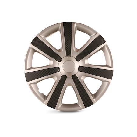 Altertrim 14 in Univ Hubcaps, Snap-On, (Slvr & Mould Texture), 4PK CHB-5085-AM-14