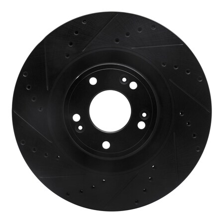 Dynamic Friction Co DFC Brake Rotor - Drilled and Slotted - Black 633-03036L