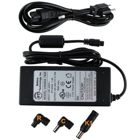Battery Technology 90W Universal Ac Adapter For Dell AC-U90W-DL