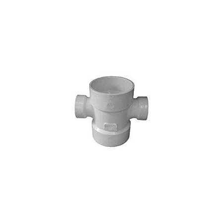 Charlotte Pipe And Foundry PVC 004290800HA 3X1-1/2 RED DBL SAN TEE PVC DWV PVC 00429  0800HA