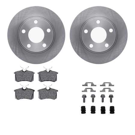 Dynamic Friction Co DFC Brake Rotor with 5000 Brake Pads and Hardware Kit 6512-73205