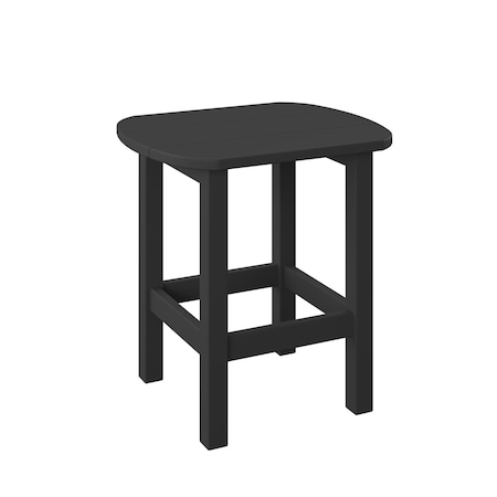 Polybird OVAL END TABLE.      BLACK POLYBIRD P52