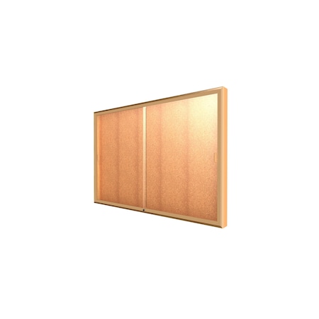 Ghent Wall Case, 72x48x4, Cork, Oak, Champgn Trim 88-4872CK-GD