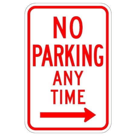 Sign Solutions Usa Parking Sign, 12 in W, Aluminum Sign, White DUS06HWT1218R7-1R