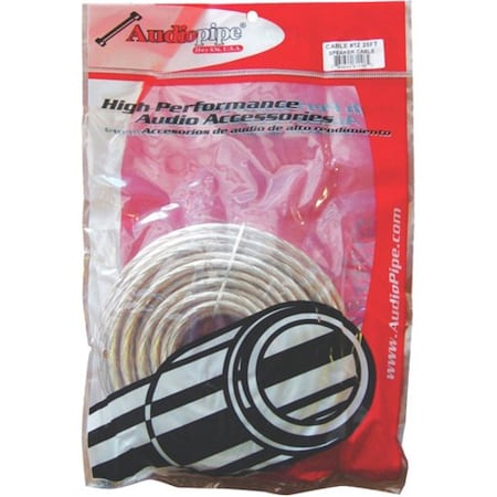 Audiopipe AUDIOP CABLE1225 12 Gauge 25ft Bagged Spool Speaker Wire - Clear CABLE1225