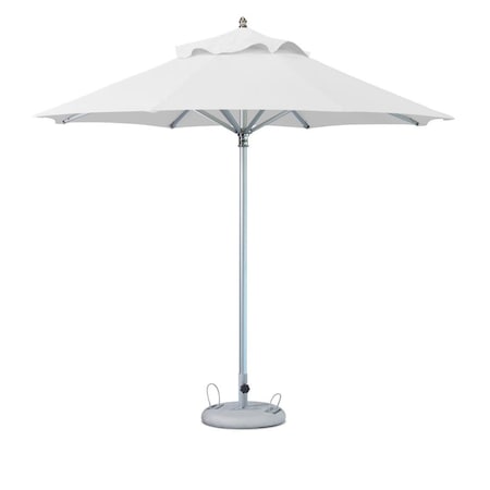 Homeroots 13ft White Polyester Round Market Patio Umbrella 491977