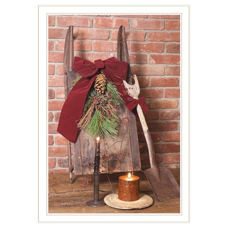 Homeroots Let Christmas Live 3 White Framed Print Wall Art 404405