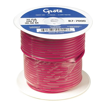 Grote Automotive Wire, 10 AWG, Red, 100 ft 87-5200