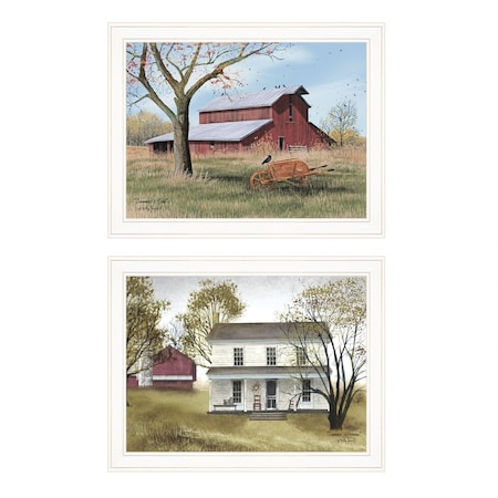 Set Of Two End of Summer 1 White Framed Print Wall Art, 2PK