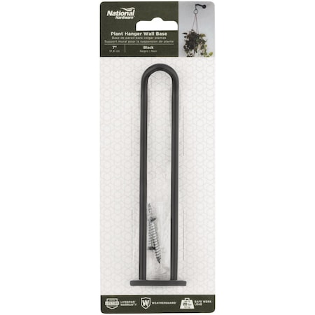 National Hardware 7'' Black Steel Wall Base Plant Hanger N275-520