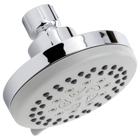 Stylewise Shower Head, Round, 1.8 gpm, 5 -Spray Function, Polished Chrome, 3.9 in Dia K702CP