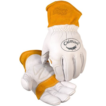 Caiman Premium Goat Grain TIG/MIG Welder's Glove with Wool Insulated Back, Scalloped Cuff 1871-4