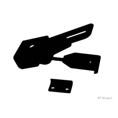 Rv Designer E314 Folding Camper Latch  Black R6R-E314