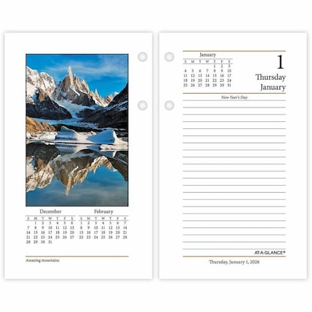 At-A-Glance Refill, Calendr, Dsk, Phtogrph AAGE41750