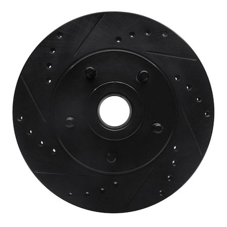 Dynamic Friction Co DFC Brake Rotor - Drilled and Slotted - Black 633-56008L
