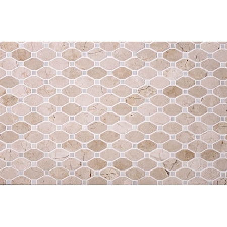 Apollo Tile 12x12 Crema Marfil, Eastern White Marble Floor and Wall Mosaic Tile 5.08 sqft/case, 5PK APLVL88G21A