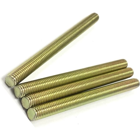 Zmg Fasteners Plus 1 1/2 - 12 X 6FT L FULLY THREADED STRAIGHT ROD SAE GR 8 J429 ZINC TRIVALENT YELLOW 2046045