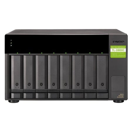 Qnap 8-bay desktop USB-C 3.1 Gen2 10Gbps JBOD expansion unit TL-D800C-US