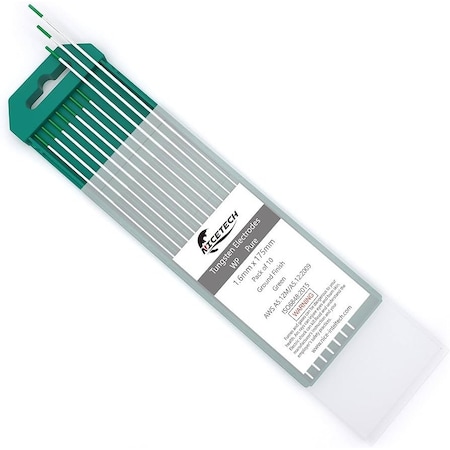 Weldcote 1/16in x 7 Green Pure Tungsten, 3PK TUNG116X7PURE3
