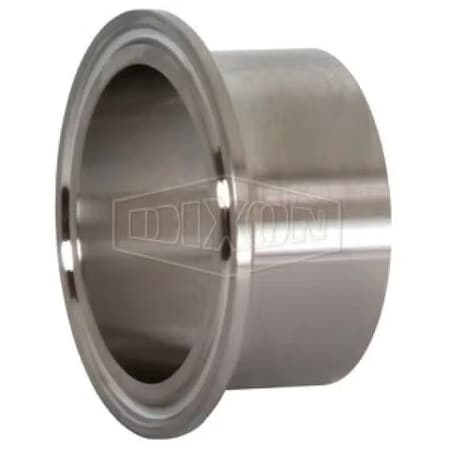 Dixon Long Weld Ferrule, 2-1/2 in, 316L SS, Domestic L14AM7V-R250