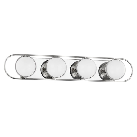 Mitzi Amy 4 Light Bath And Vanity 9.25 In. Polished Nickel H783304-PN
