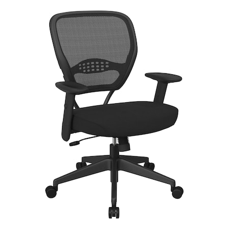 Space Seating 55 Series Professional AirGrid Back Managers Chair, Black 55-7N17-3M