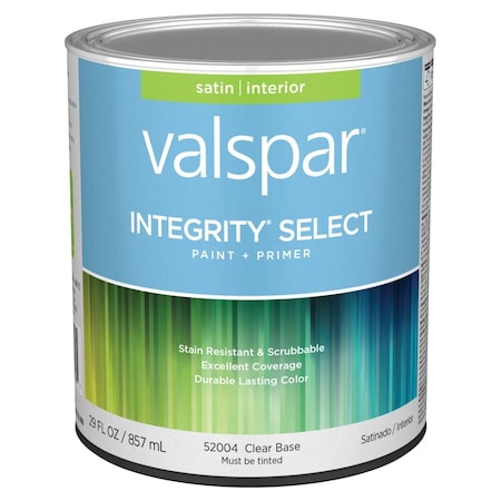 Valspar Integrity Select Paint & Primer Satin Interior Paint Clear Base 1 Qt. 028.0052004.005