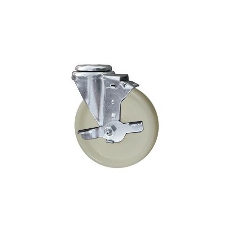 Service Caster 5 Inch Nylon Wheel Swivel Bolt Hole Caster with Brake SCC-BH20S514-NYS-TLB