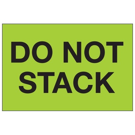 Bsc Preferred 2 x 3'' - ''Do Not Stack'' Fluorescent Green Labels DL1619