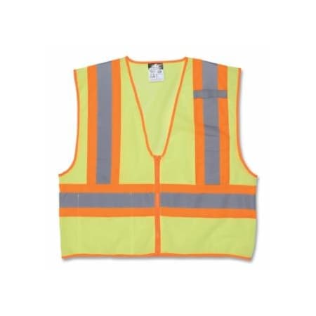 Mcr Safety Luminator Class II Safety Vests, 4X-Large, Lime 611-WCCL2LX4