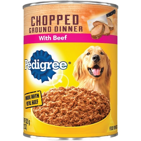 Pedigree Meaty Ground Dinner with Chopped Beef Wet Dog Food 22 Oz. 798963