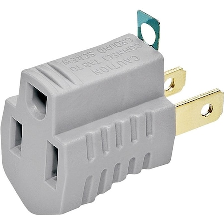 Eaton Wiring Devices Plug Adapter, Outlet Adapter, 1 Outlet(s) Gray BP419GY