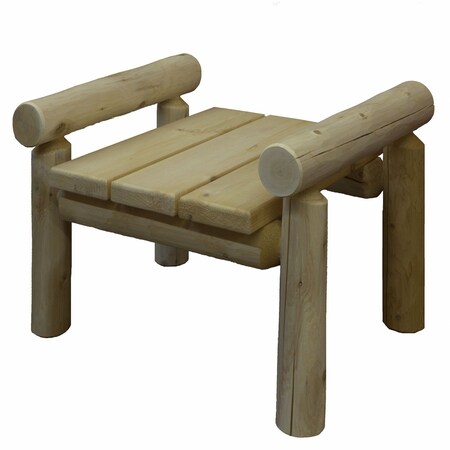 Homeroots 28" X 20" X 18"  Natural Wood Ottoman 370289