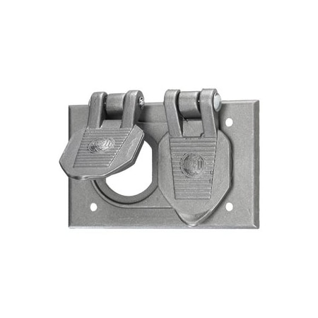 Hubbell 1-Gang Weatherproof Covers, Cast Aluminum, Duplex, Box Mount HBL5206WO