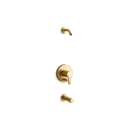 Kohler Elate Rite-Temp bath and shower trim kit with push-button diverter, without showerhead K-TLS35327-4-2MB