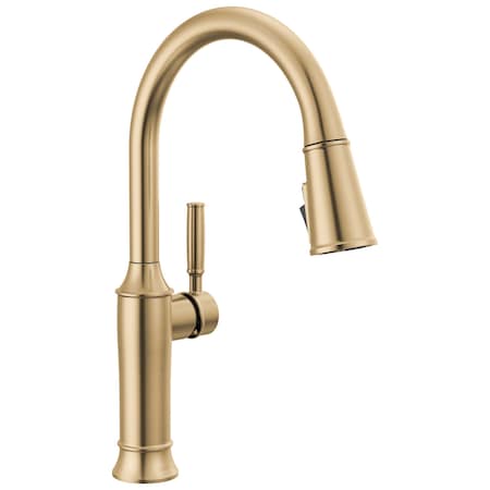 Delta Renaldi Single Handle Pull-Down Kitchen Faucet Lumicoat Champagne Bronze 9184-CZ-PR-DST