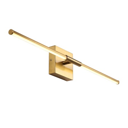 Jonathan Y McKenna 28" Modern Minimalist Adjustable Dimmable Integrated LED Metal Wall Sconce, Brass Gold JYL7041B