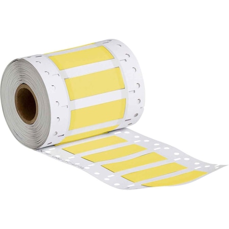 Brady PermaSleeve Heat Shrink Wire and Cable Labels 1/2 in. for 1 in. Small Core Printers, 1 in. Yellow 3PS-500-2-YL-SC-2