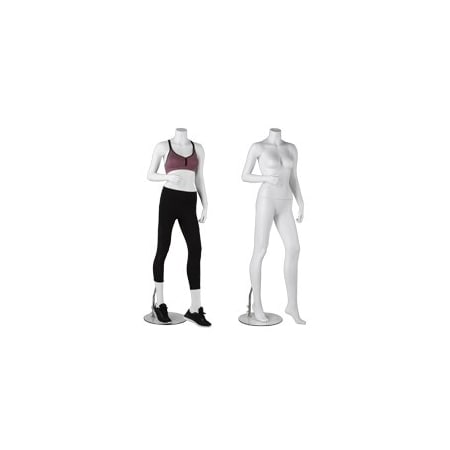 Specialty Store Services Premium Fiberglass White Matte Headless Female Mannequin 60276
