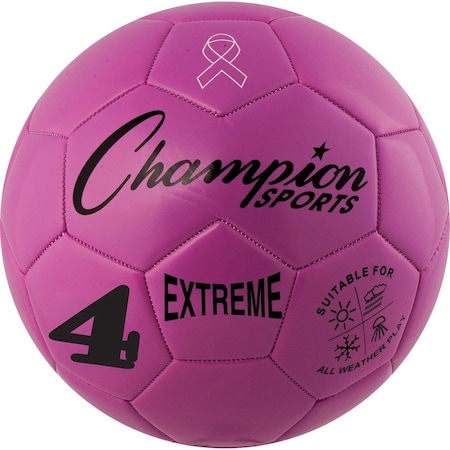 Champion Sports EX4PK 8.25 in. Extreme Series Size 4 Soccer Ball; Pink EX4PK