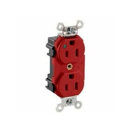 Leviton Lev-Lok Extra Heavy Duty Hospital Grade Duplex Receptacle, 15 Amp, 125 Volt M8200-PLR