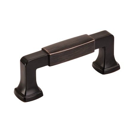 Amerock Stature 3 in 76 mm Center-to-Center Oil Rubbed Bronze Cabinet Pull BP36891ORB