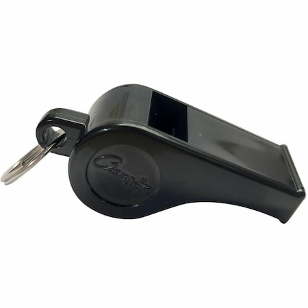 Champion Sports Whistle, Plastic, Medium Weight, Black, PK12 601